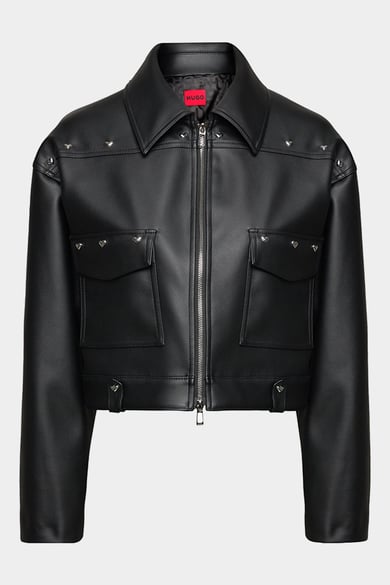 ECO-LEATHER ΓΥΝΑΙΚΕΙΟ ΜΠΟΥΦΑΝ (ΔΕΡΜΑΤΙΝΟ) HUGO - 001 ΜΑΥΡΟ